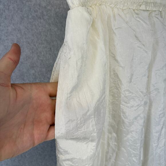 Mureli Pants Womens Size Small Ivory 100% Nylon Pull On Elastic Waist Lined - Picture 4 of 11